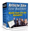 Article Site List Builder - Watch Your Mailing List Simply Build Itself